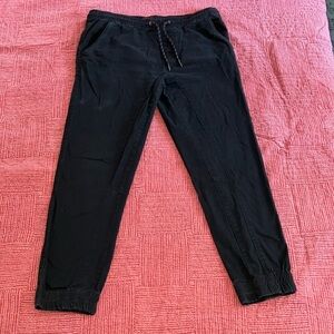 Split brand men’s large Black Jogger cotton pants  with drawstring waist
